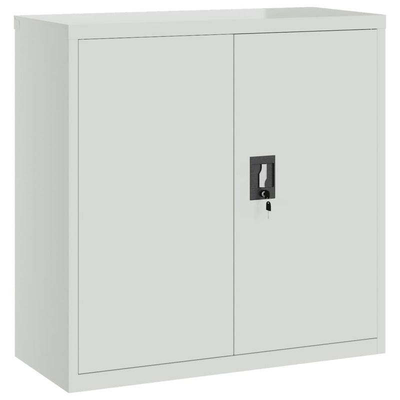 Office Cabinet with 2 Doors Grey 90 cm Steel Payday Deals