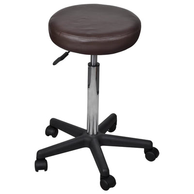 Office Stools 2 pcs Brown 35.5x84 cm Faux Leather Payday Deals