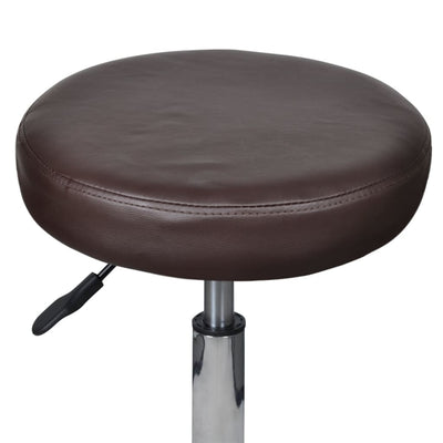 Office Stools 2 pcs Brown 35.5x84 cm Faux Leather Payday Deals