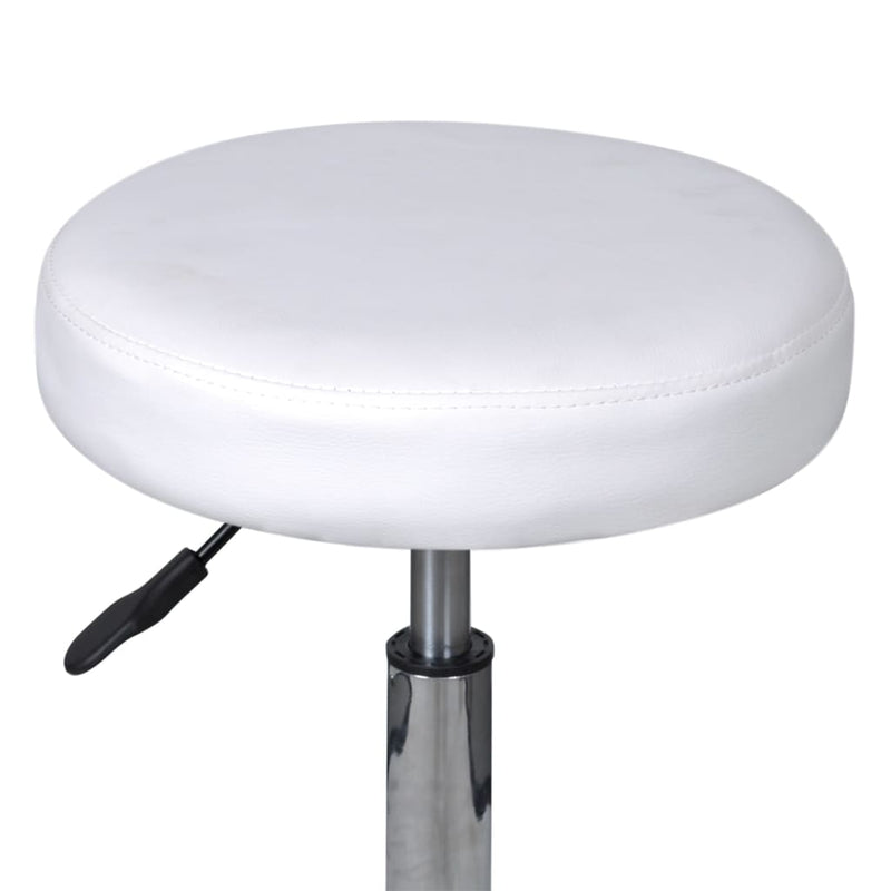 Office Stools 2 pcs White 35.5x84 cm Faux Leather Payday Deals