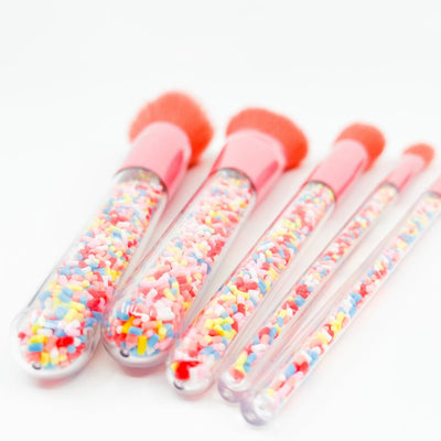 Oh Flossy Childrens Kids Sprinkle 5 Piece Makeup Brush Set with Carry Case Payday Deals