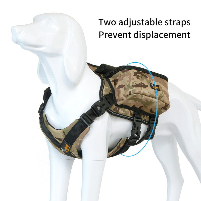 Ondoing Dog Backpack Harness Pet Carrier Saddle Bag Reflective Adjustable Outdoor Hiking-XL-Blue Payday Deals