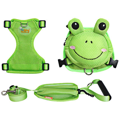 Ondoing Pet Saddle Bag Dog Harness Backpack Hiking Traveling Outdoor Bags Cute Costume (Yellow duck bag with leash set)M Payday Deals