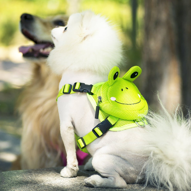 Ondoing Pet Saddle Bag Dog Harness Backpack Hiking Traveling Outdoor Bags Cute Costume (Yellow duck bag with leash set)M Payday Deals