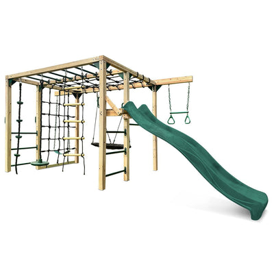 Orangutan Climbing Cube Jungle Gym All-in-One Play Centre (Green Slide) Payday Deals