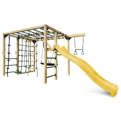 Orangutan Climbing Cube Jungle Gym All-in-One Play Centre (Yellow Slide) Payday Deals