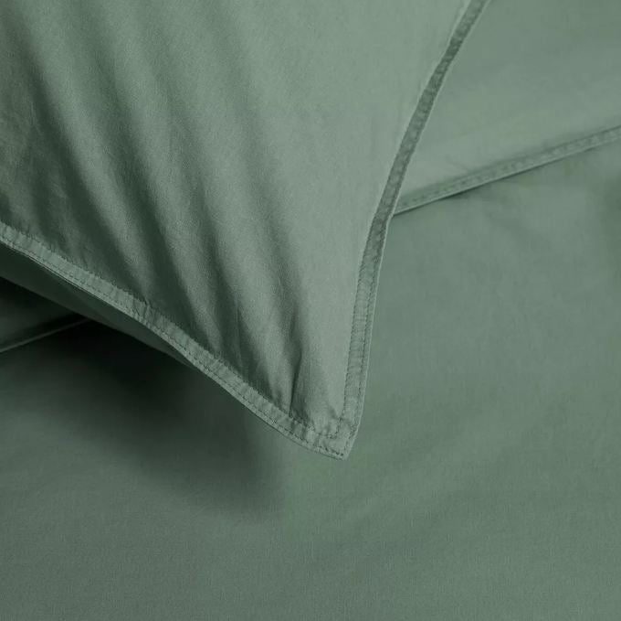 Organic Cotton Basic Green Quilt Cover Sets by Bedding House King Payday Deals