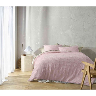 Orion Blush Quilt Cover by Vintage Design Homeware King