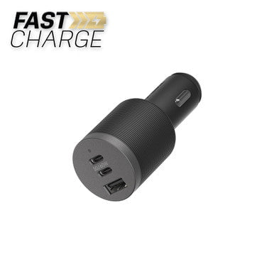 OtterBox Premium Pro Fast Charge - 3 Port Car Charger 72W (USB-C 30W x 2 and USB-A 12W) Payday Deals