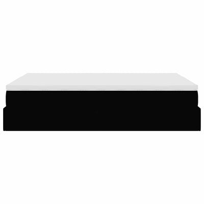 Ottoman Bed with Mattress Black Double Fabric Payday Deals