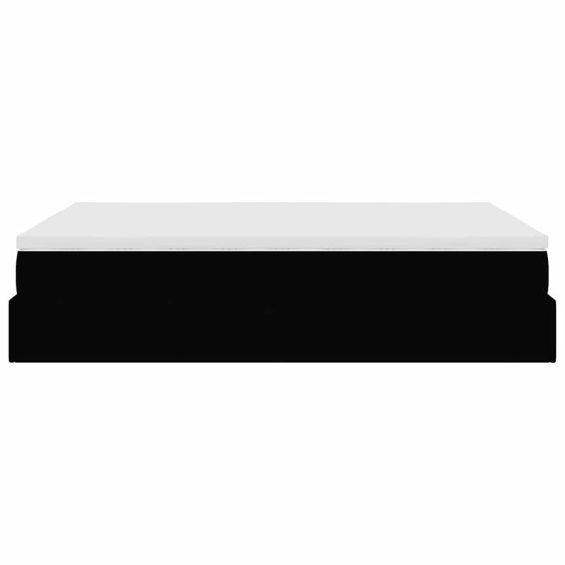 Ottoman Bed with Mattress Black Double Fabric Payday Deals