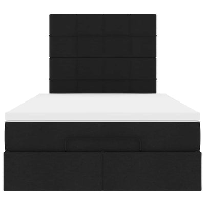 Ottoman Bed with Mattress Black King Single Fabric Payday Deals