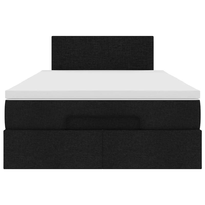 Ottoman Bed with Mattress Black King Single Fabric Payday Deals