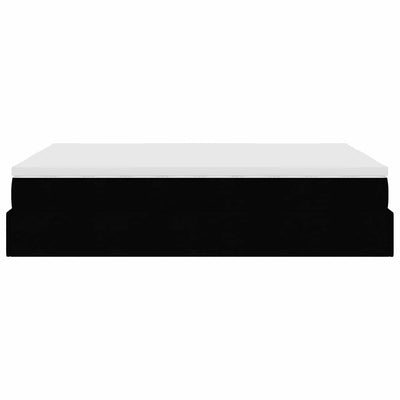 Ottoman Bed with Mattress Black Queen Fabric Payday Deals