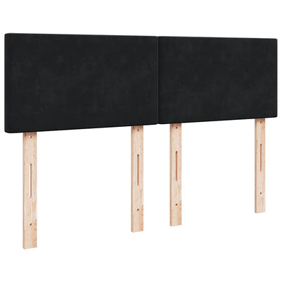 Ottoman Bed with Mattress Black Queen Velvet Payday Deals