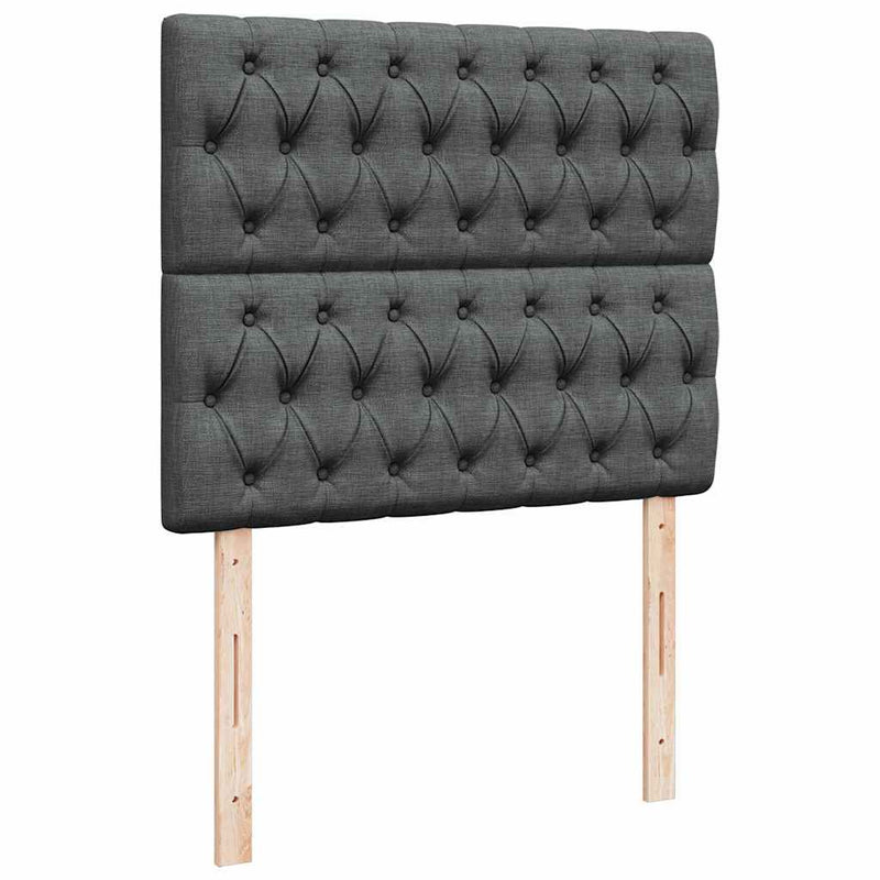 Ottoman Bed with Mattress Dark Grey King Single Fabric Payday Deals