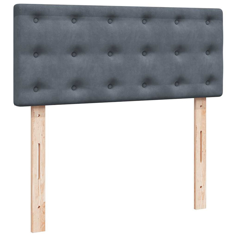 Ottoman Bed with Mattress Dark Grey King Single Velvet Payday Deals
