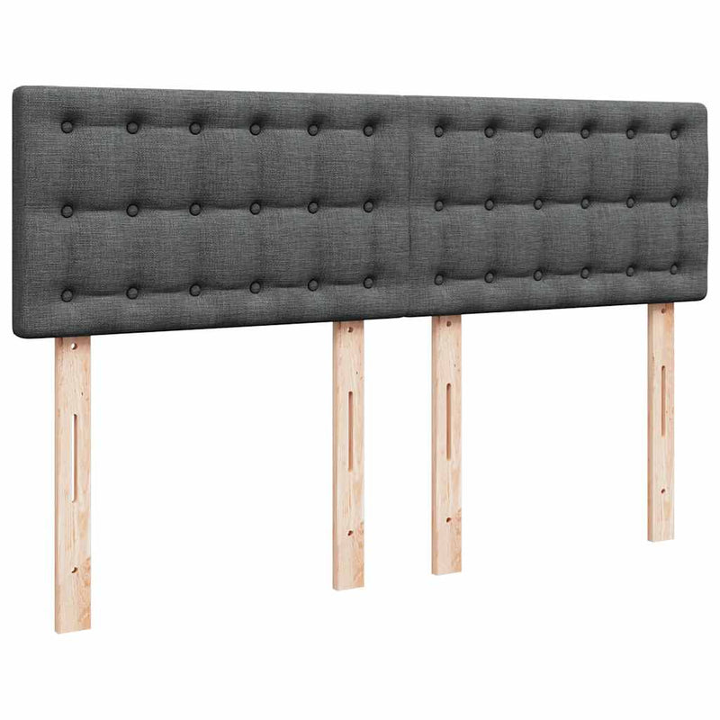 Ottoman Bed with Mattress Dark Grey Queen Fabric Payday Deals