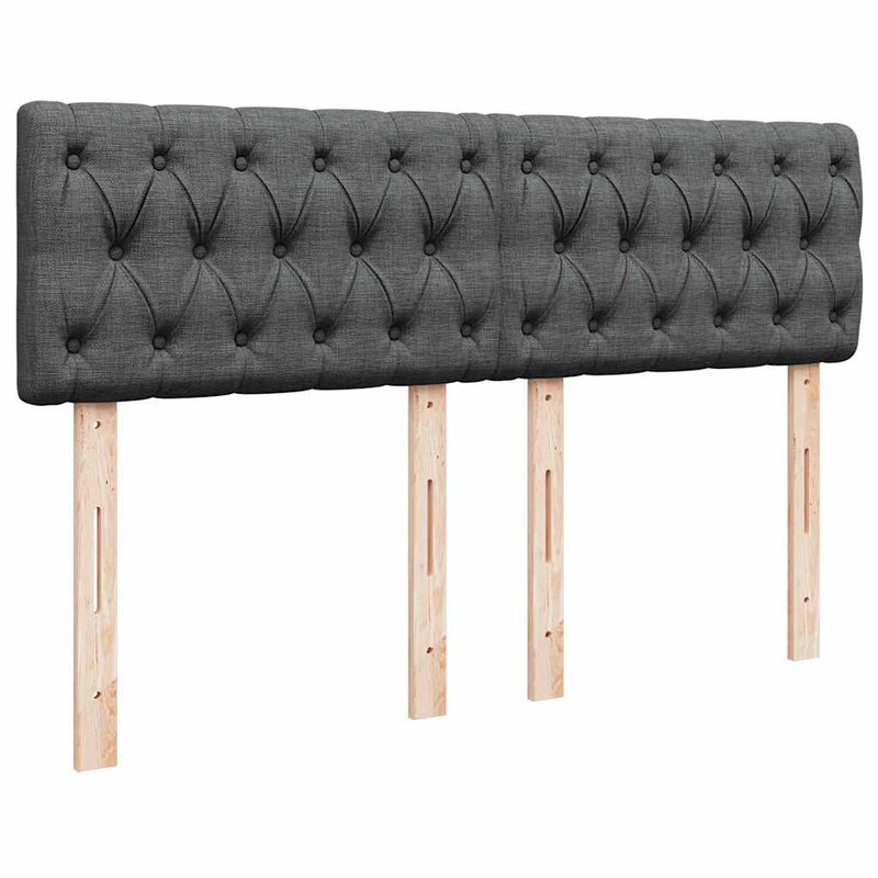 Ottoman Bed with Mattress Dark Grey Queen Fabric Payday Deals