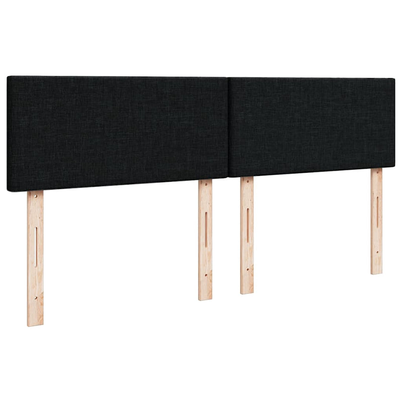 Ottoman Bed with Mattress & LEDs Black Queen Fabric Payday Deals