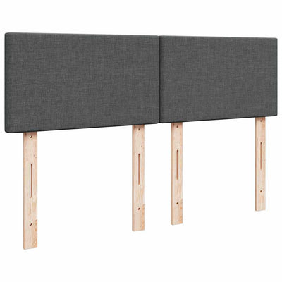 Ottoman Bed with Mattress & LEDs Dark Grey Double Fabric Payday Deals