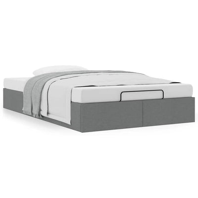 Ottoman Storage Bed Frame without Mattress Dark Grey King Single Fabric Payday Deals