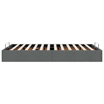 Ottoman Storage Bed Frame without Mattress Dark Grey King Single Fabric Payday Deals