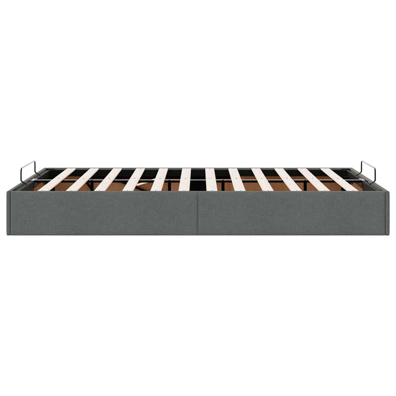 Ottoman Storage Bed Frame without Mattress Dark Grey King Single Fabric Payday Deals