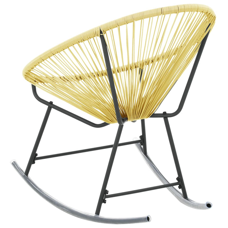 Outdoor Acapulco Chair Poly Rattan Beige Payday Deals
