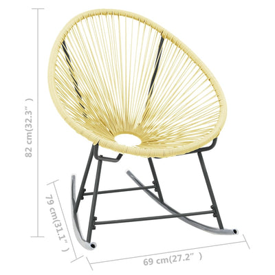 Outdoor Acapulco Chair Poly Rattan Beige Payday Deals
