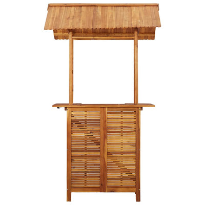 Outdoor Bar Table with Rooftop 113x106x217 cm Solid Acacia Wood Payday Deals