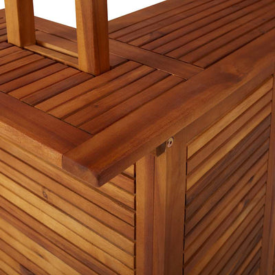 Outdoor Bar Table with Rooftop 113x106x217 cm Solid Acacia Wood Payday Deals