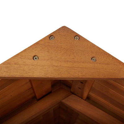 Outdoor Bar Table with Rooftop 113x106x217 cm Solid Acacia Wood Payday Deals