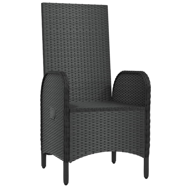 Outdoor Chairs 2 pcs Poly Rattan Black Payday Deals