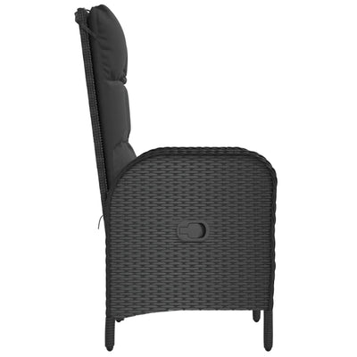Outdoor Chairs 2 pcs Poly Rattan Black Payday Deals