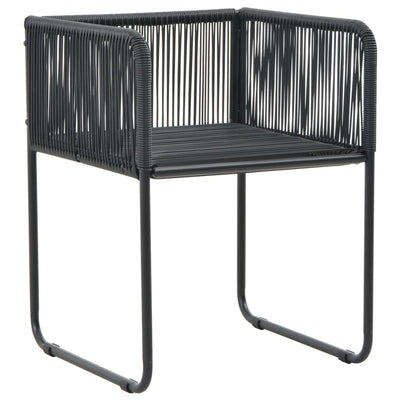 Outdoor Chairs 2 pcs with Pillows Poly Rattan Black Payday Deals