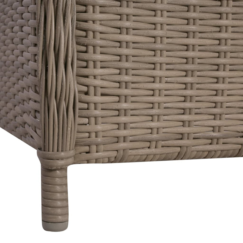 Outdoor Chairs with Cushions 2 pcs Poly Rattan Brown Payday Deals