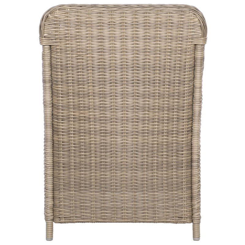 Outdoor Chairs with Cushions 2 pcs Poly Rattan Brown Payday Deals