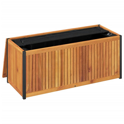 Outdoor Cushion Box 110x45x42/53 cm Solid Wood Acacia and Steel Payday Deals