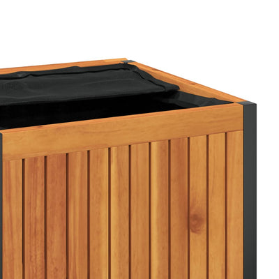 Outdoor Cushion Box 110x45x42/53 cm Solid Wood Acacia and Steel Payday Deals
