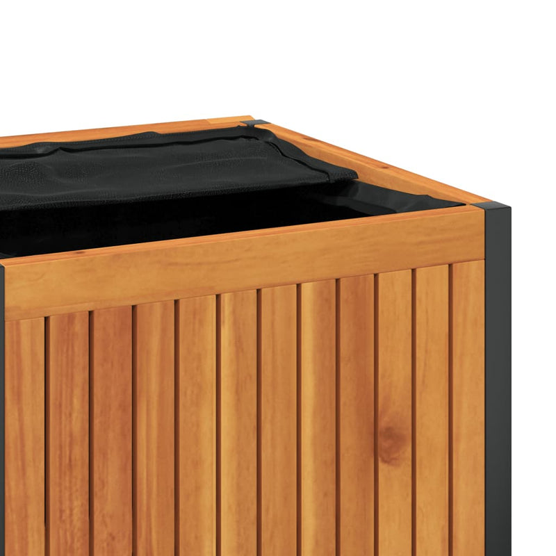 Outdoor Cushion Box 110x45x42/53 cm Solid Wood Acacia and Steel Payday Deals