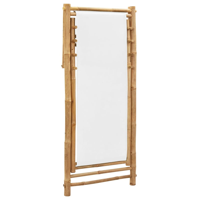 Outdoor Deck Chair Bamboo and Canvas Payday Deals