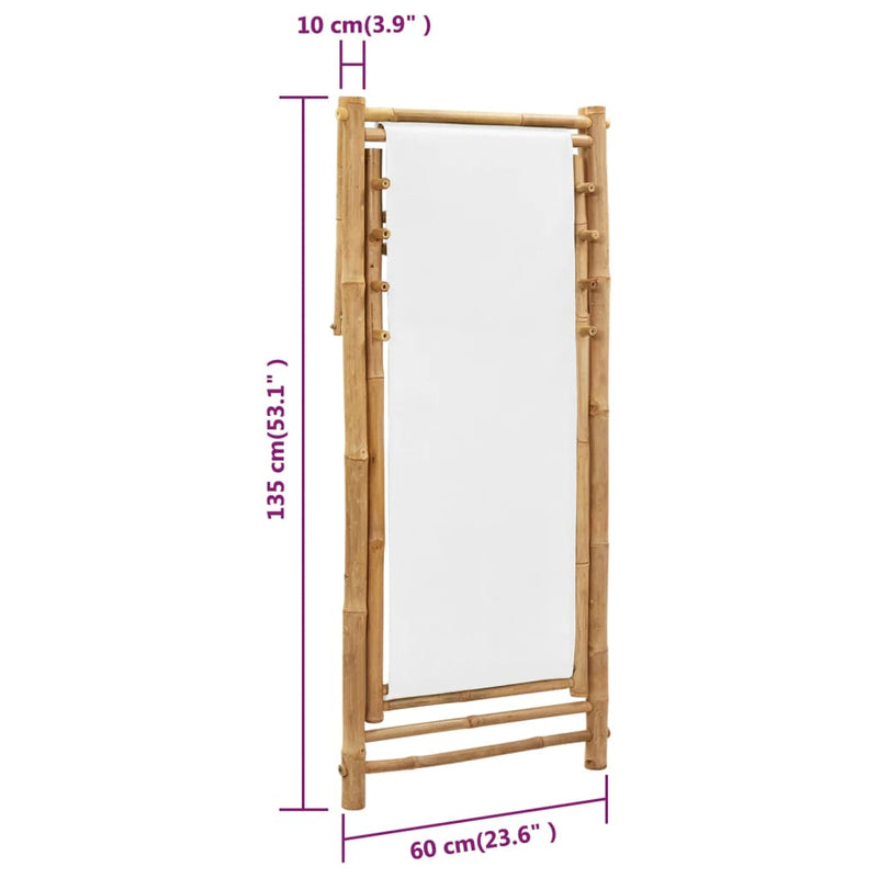 Outdoor Deck Chair Bamboo and Canvas Payday Deals