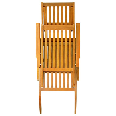 Outdoor Deck Chair with Footrest and Table Solid Wood Acacia Payday Deals