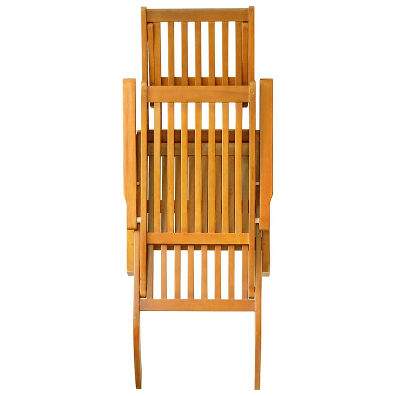 Outdoor Deck Chair with Footrest and Table Solid Wood Acacia Payday Deals