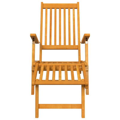 Outdoor Deck Chairs with Footrests 2 pcs Solid Wood Acacia Payday Deals