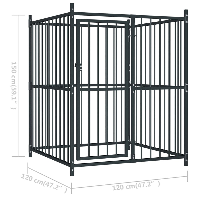 Outdoor Dog Kennel 120x120x150 cm Payday Deals