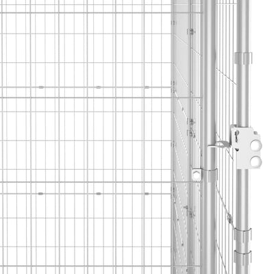 Outdoor Dog Kennel Galvanised Steel 110x220x180 cm Payday Deals