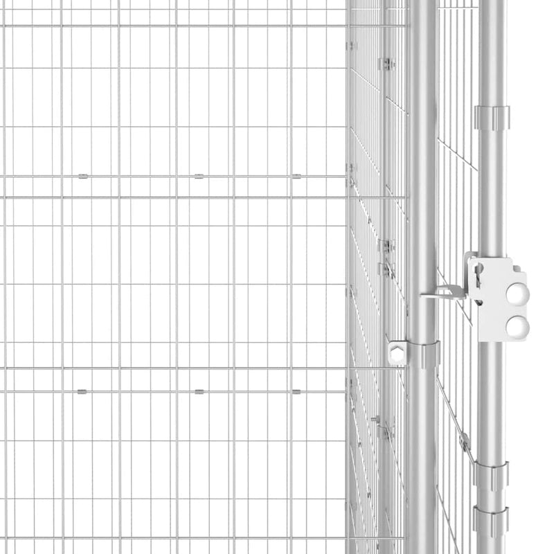 Outdoor Dog Kennel Galvanised Steel 110x220x180 cm Payday Deals