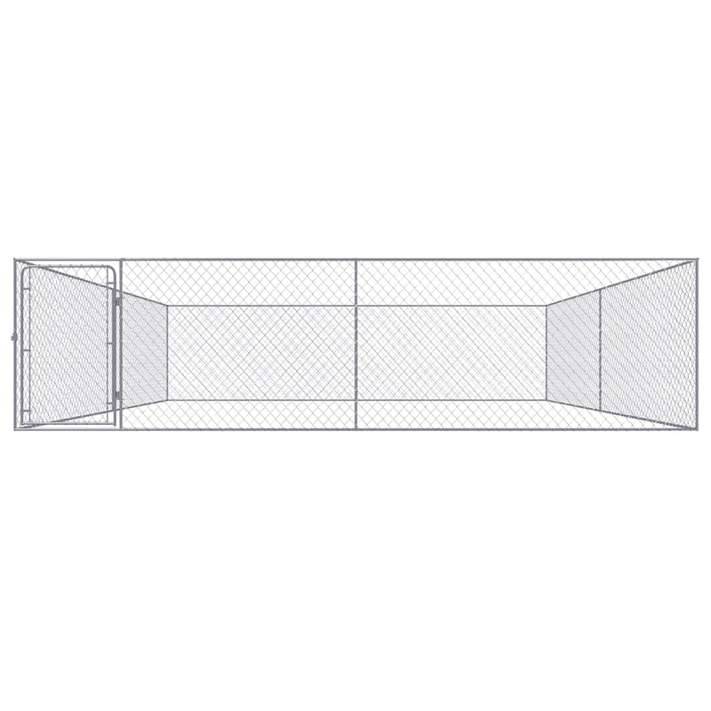 Outdoor Dog Kennel Galvanised Steel 4x4x1 m Payday Deals